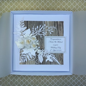Handmade Wedding Day Card or Anniversary * 3D * Personalised and Boxed ...