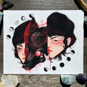 Fluch des Vollmondes Kunstdruck: Dark Body Horror Wolf (8x10)