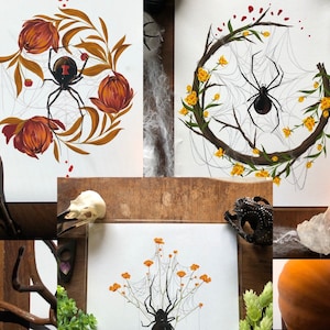 SPIDER BUNDLE/ (3) 8 x 10 matte art prints/ The Web/ Spider/ The Widow