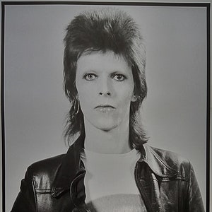 DAVID BOWIE Poster David Bowie 1973 Leather Jacket Ziggy Stardust / Aladdin Sane Period