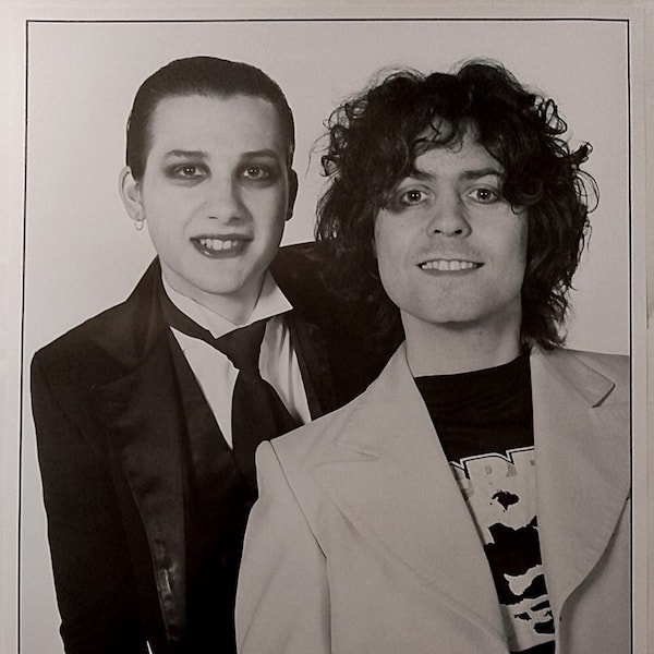 PUNK POSTER The Damned Dave Vanian & Marc Bolan Of T. Rex London 1977