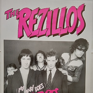 PUNK POSTER The REZILLOS Good Sculptures Early 2000s Vintage Repro Classic Punk Rock Poster