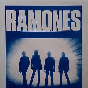 PUNK POSTER RAMONES Too Tough To Die 1980s Vintage 20 x 16 Inches
