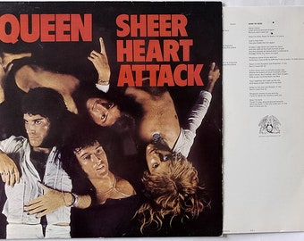 QUEEN Vinyl Freddie Mercury Sheer Heart Attack 1982 UK Vinyl LP Album With Inner Sleeve