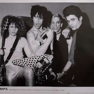 PUNK POSTER The Cramps Lux Interior Poison Ivy Backstage Camden London 1980
