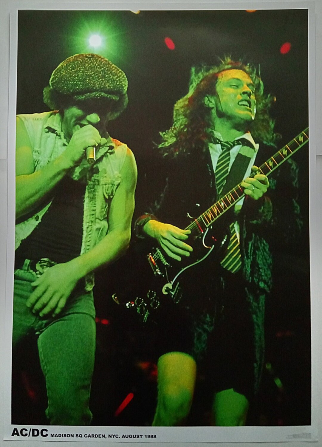 AC/DC Poster Angus Young, Brian Johnson, Madison Square Garden NYC ...
