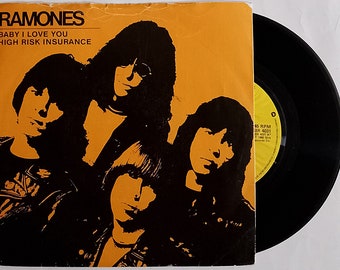 Vinyle punk RAMONES Baby I Love You Original 1980 UK 7 pouces Single