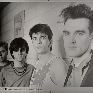 THE SMITHS Poster Morrissey & Johnny Marr Leicester University 1984 33 x 23 Inches