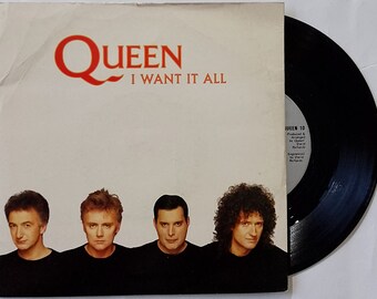 QUEEN Vinyl Freddie Mercury I Want It All Original 1989 UK 7 Inch Single Silver Label