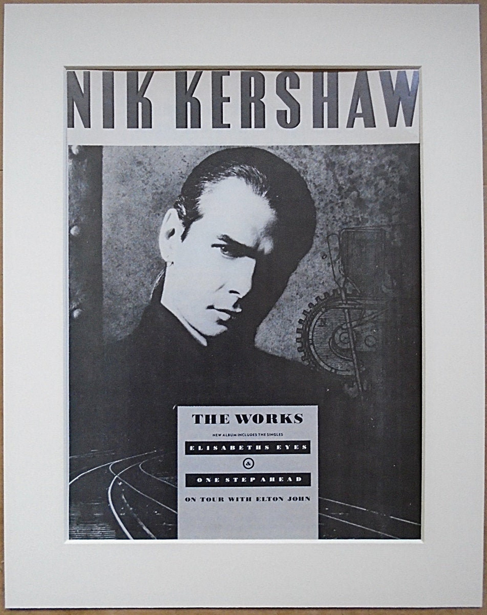NIK KERSHAW the Works 1989 Music Press Poster Type Advert in - Etsy