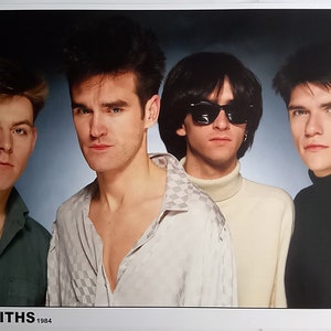 THE SMITHS Poster Morrissey & Johnny Marr 1984 Hand In Glove / What Difference Era
