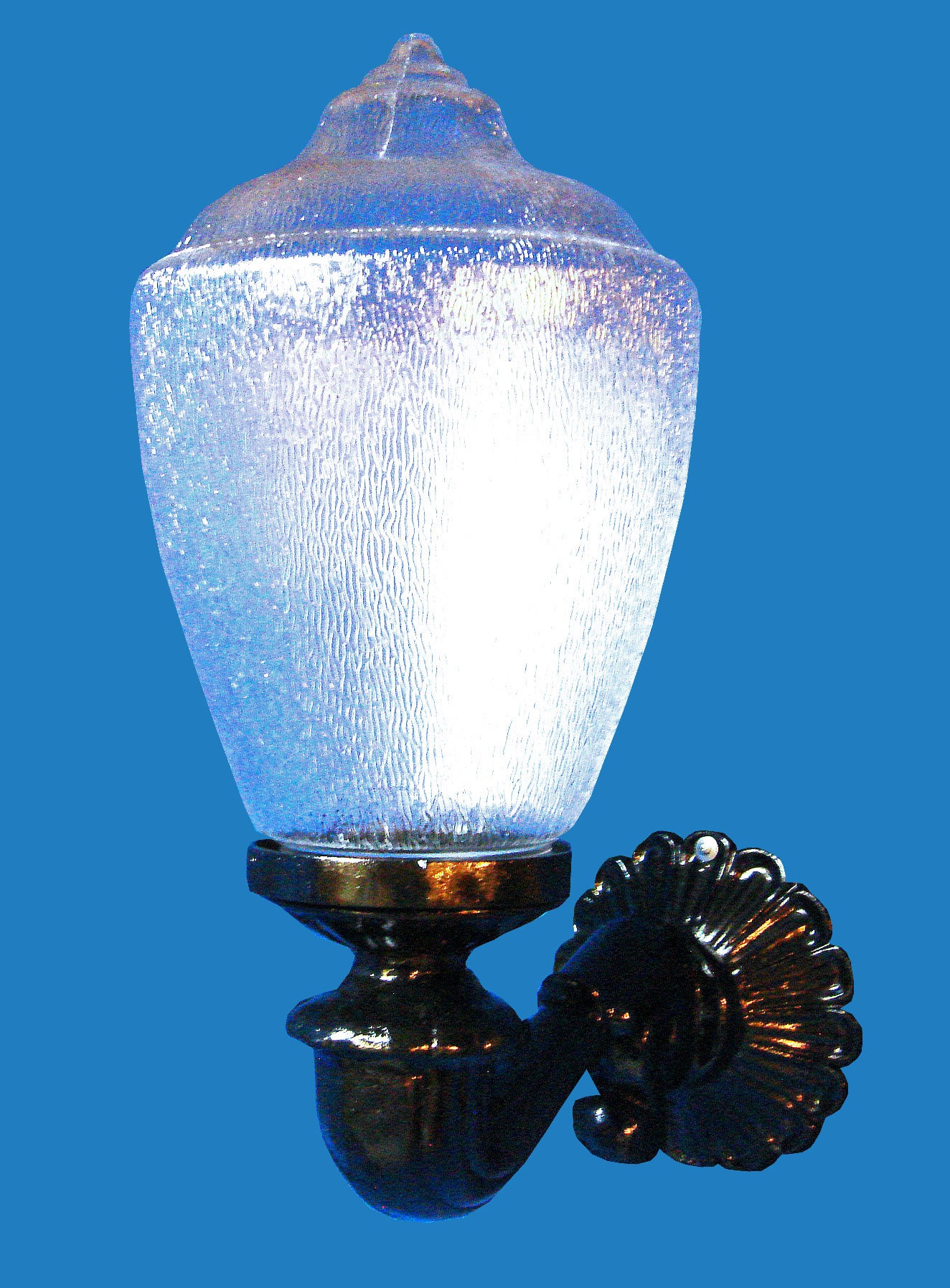 Vintage Outdoor Patio Light Wall Sconce Fixture Cast Aluminum Brick