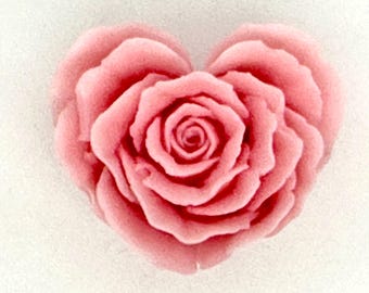 Rose Heart Soap and Guest Soap