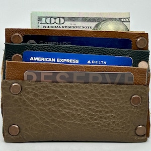 Carteras hechas a mano de cuero americano genuino