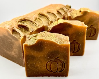 Golden Pumpkin Soap, handmade with real pumpkin