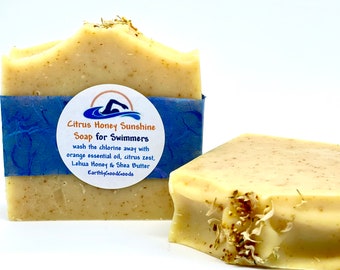 Swimmer’s Soap: Citrus Honey Sunshine Soap