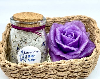 Lavender Bath Salts & Gift Basket