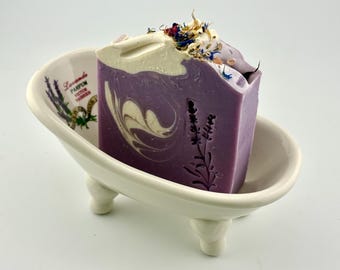 Lavender Soap & Bathtub Soap Dish