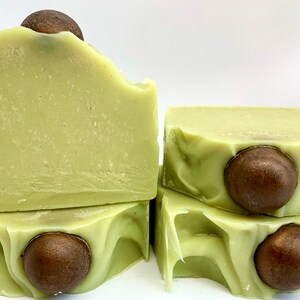 Avocado Soap, made with real avocado Smaller Square Soap