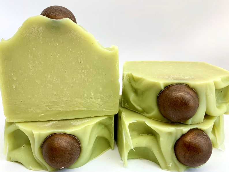 Avocado Soap, made with real avocado Smaller Square Soap