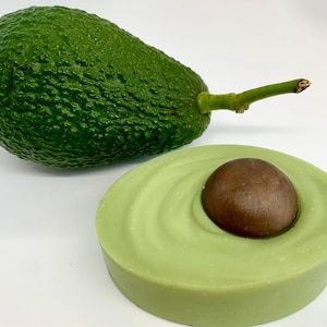 Avocado Soap, made with real avocado Oval Avocado-Shaped