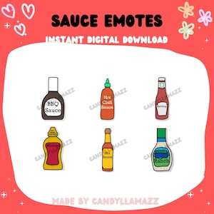 Sauce Twitch Emotes [discord YouTube silly condiments food]