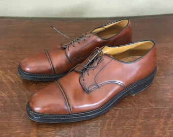 Size 11 Lloyd and Haig Men's Brown Leather Cap Toe Oxford Vintage Craftsmanship Schoenen Herenschoenen Oxfords & Wingtips 