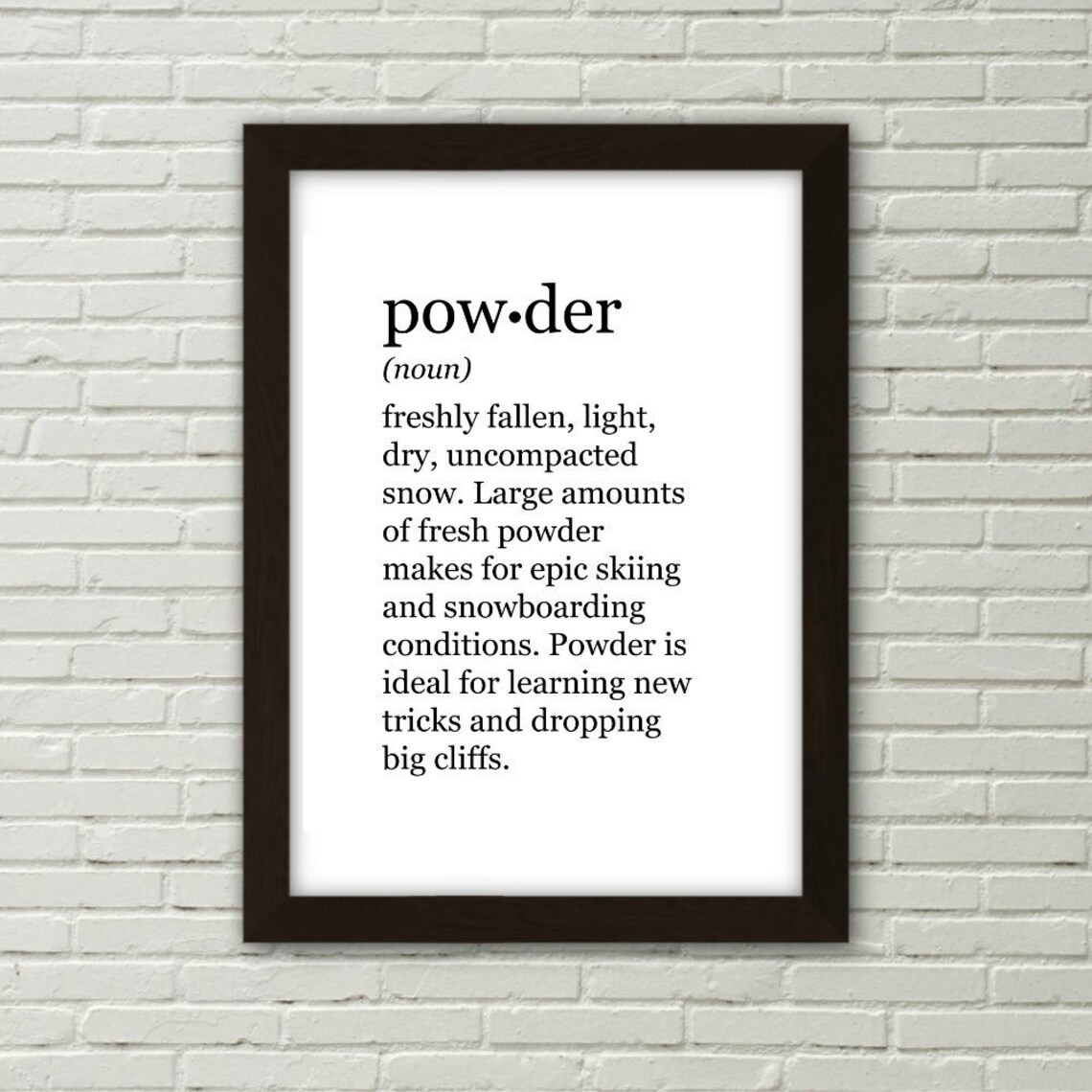 Powder Definition Print PRINTABLE ART Digital Download Etsy