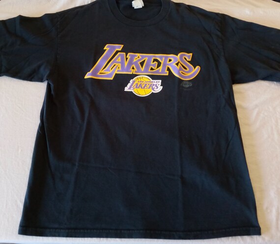 Lakers Vintage Bling Ring T-shirt- Mens Black