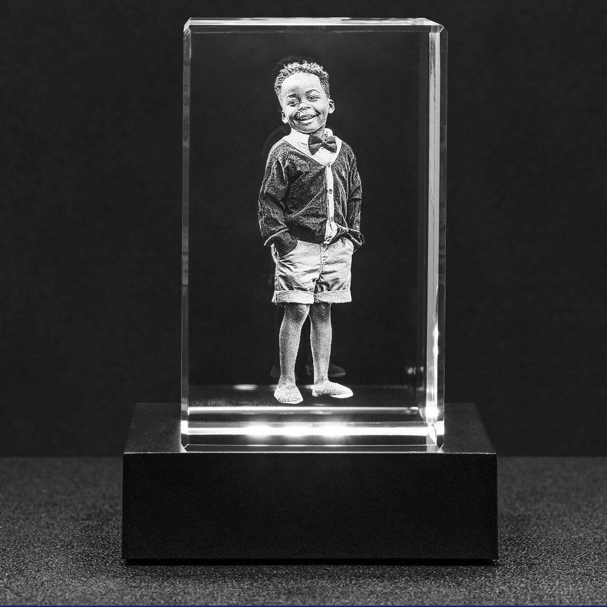 Personalized Crystal Photo Block Glass Photo Glass Picture Etsy