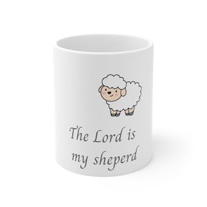 Shepherd Mug: Cute Christian Coffee Cup for Gifts, Pastoral Decor, Inspirational Tableware, Faith-Based Drinkware, Religious Home