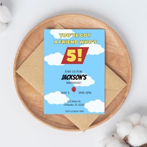 Editable Toy Story Birthday Invitation | Digital Kids Party Invite | Customizable Canva Template