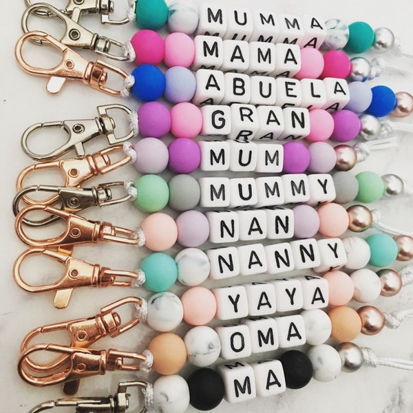 personalised keyrings / bag tags