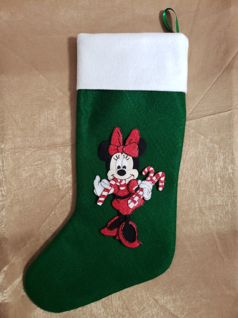 Traditional Handmade Christmas Stocking; Mouse About Town!
