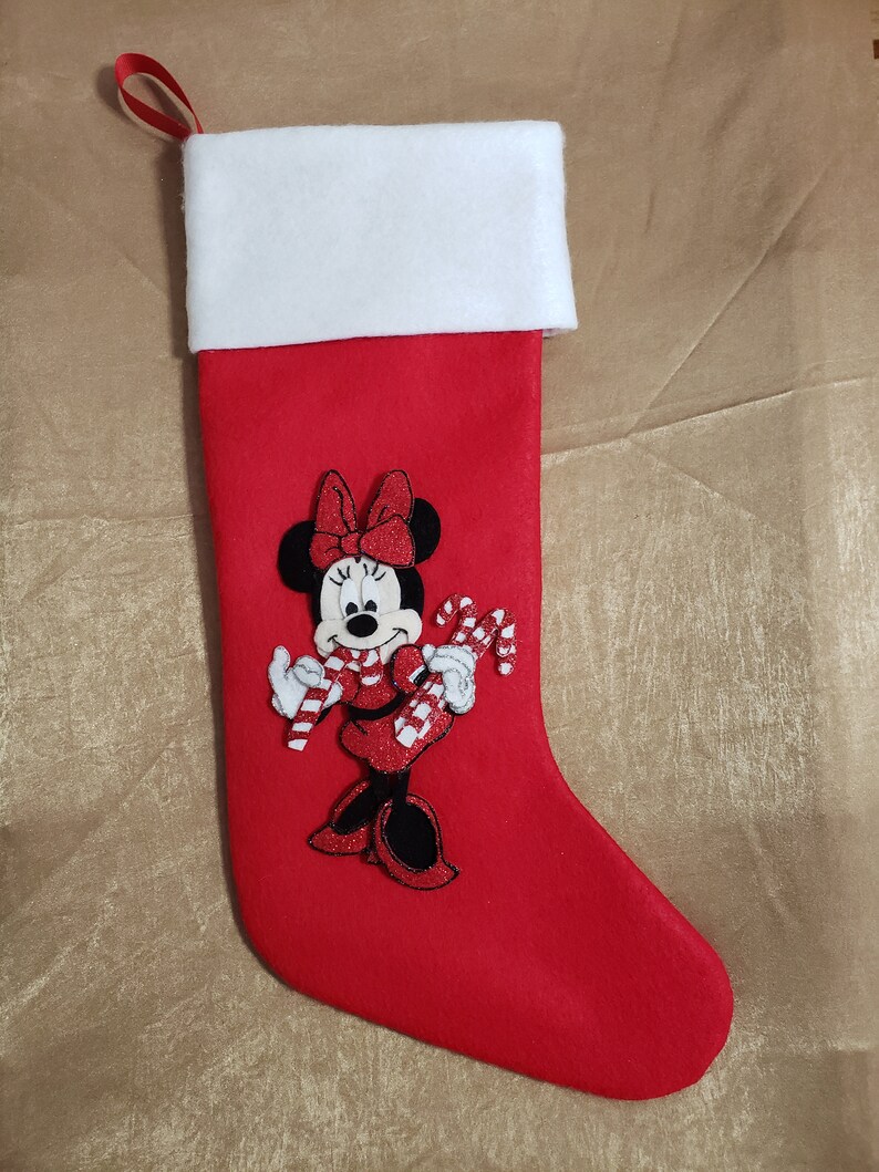 Traditional Handmade Christmas Stocking; Mouse About Town!