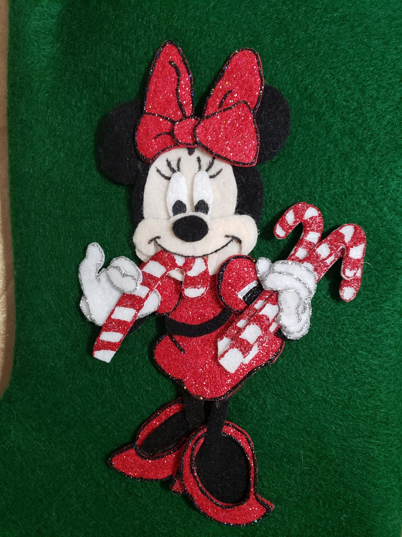 Traditional Handmade Christmas Stocking; Mouse About Town!