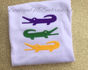 Mardi Gras Alligator Shirt