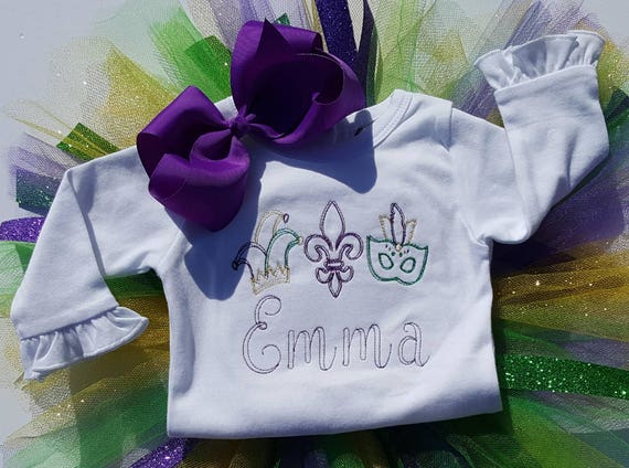baby mardi gras onesie