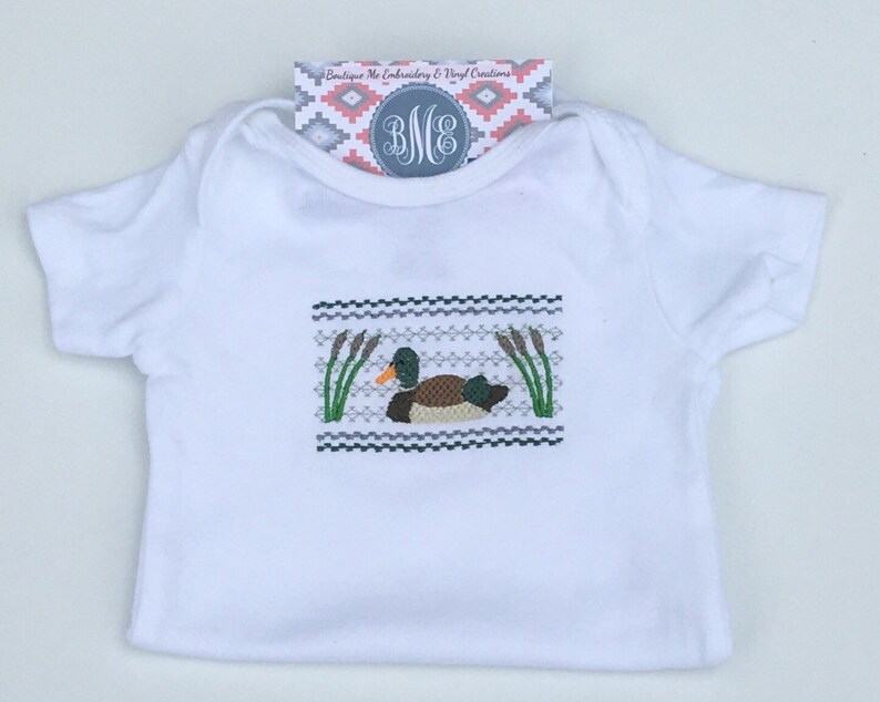 Smocked Duck Gown Navy Smocked Baby Gown Baby Duck Onesie Mallard Take Home Outfit