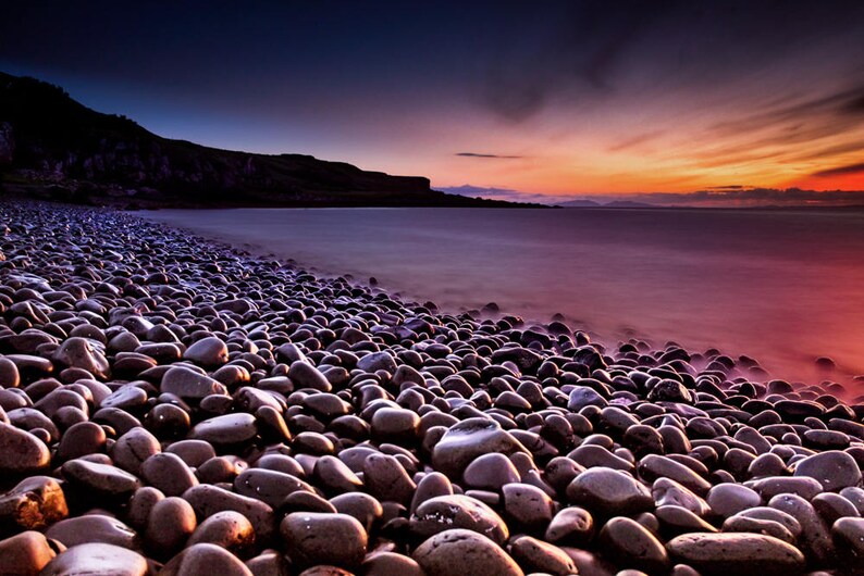 Glendale Sunset Isle of Skye Scotland Vibrant Landscape Etsy