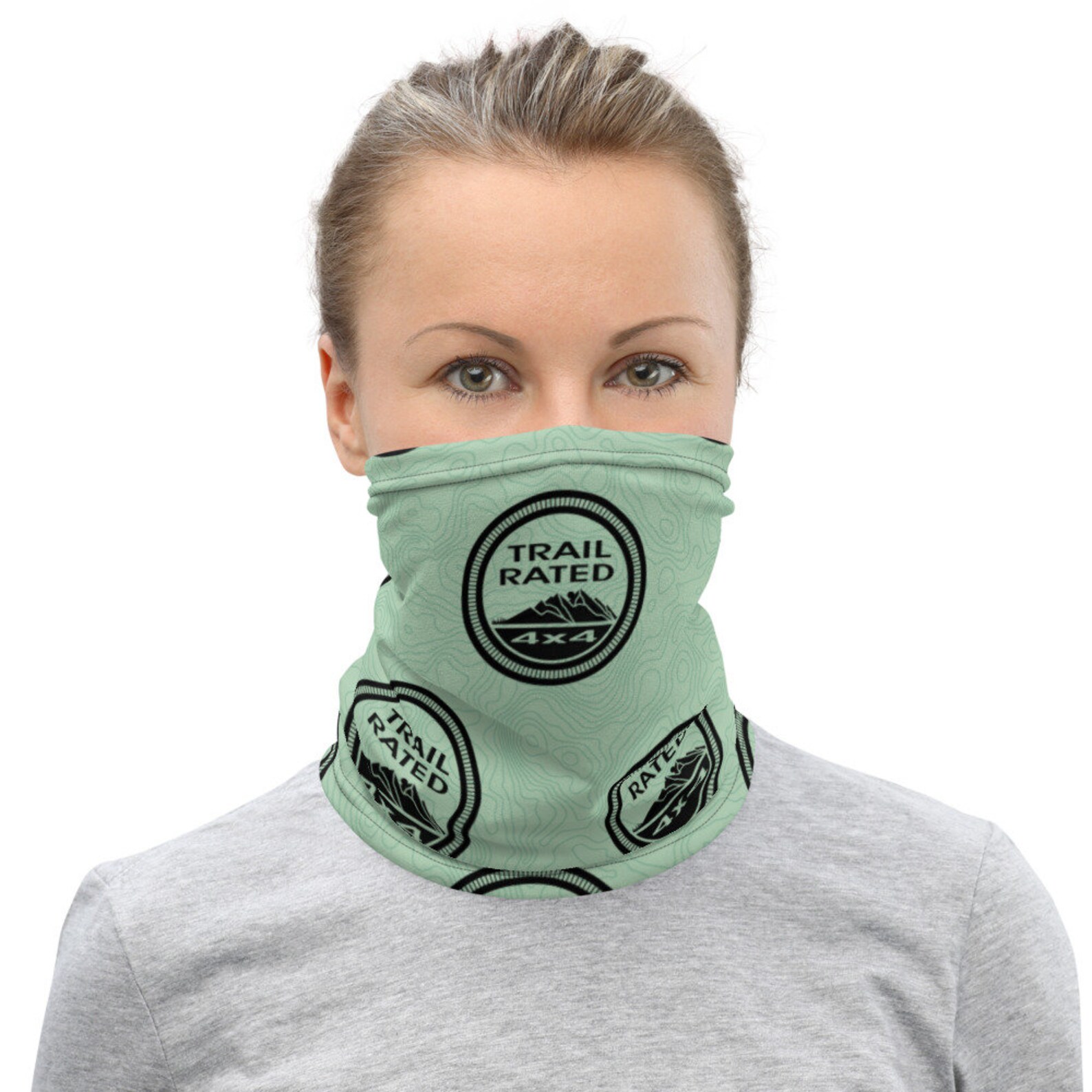 Trail Rated Topo Map Neck Gaiter Etsy