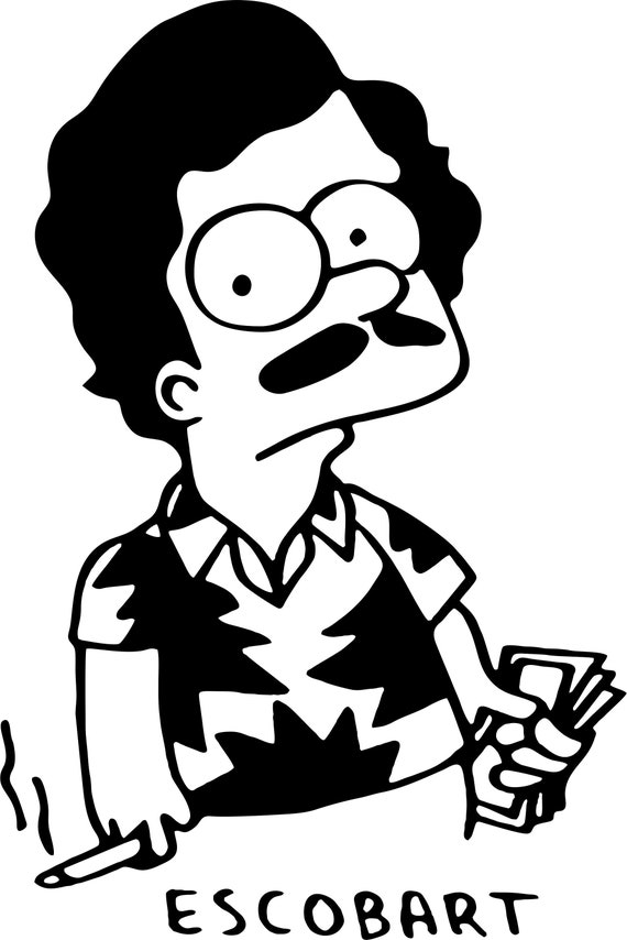 The Simpsons Escobart Fan Art Design Svg Png Vector Etsy