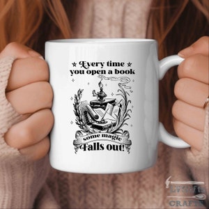 Book Mug, Every Time You Open A Book, Book Lover Gift, Reading Book, Womens Book Gifts, Bookish Gift, Gift For Book Reader, BO017WM04