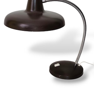 Hala vintage 60s–70s brown desk lamp with gooseneck design