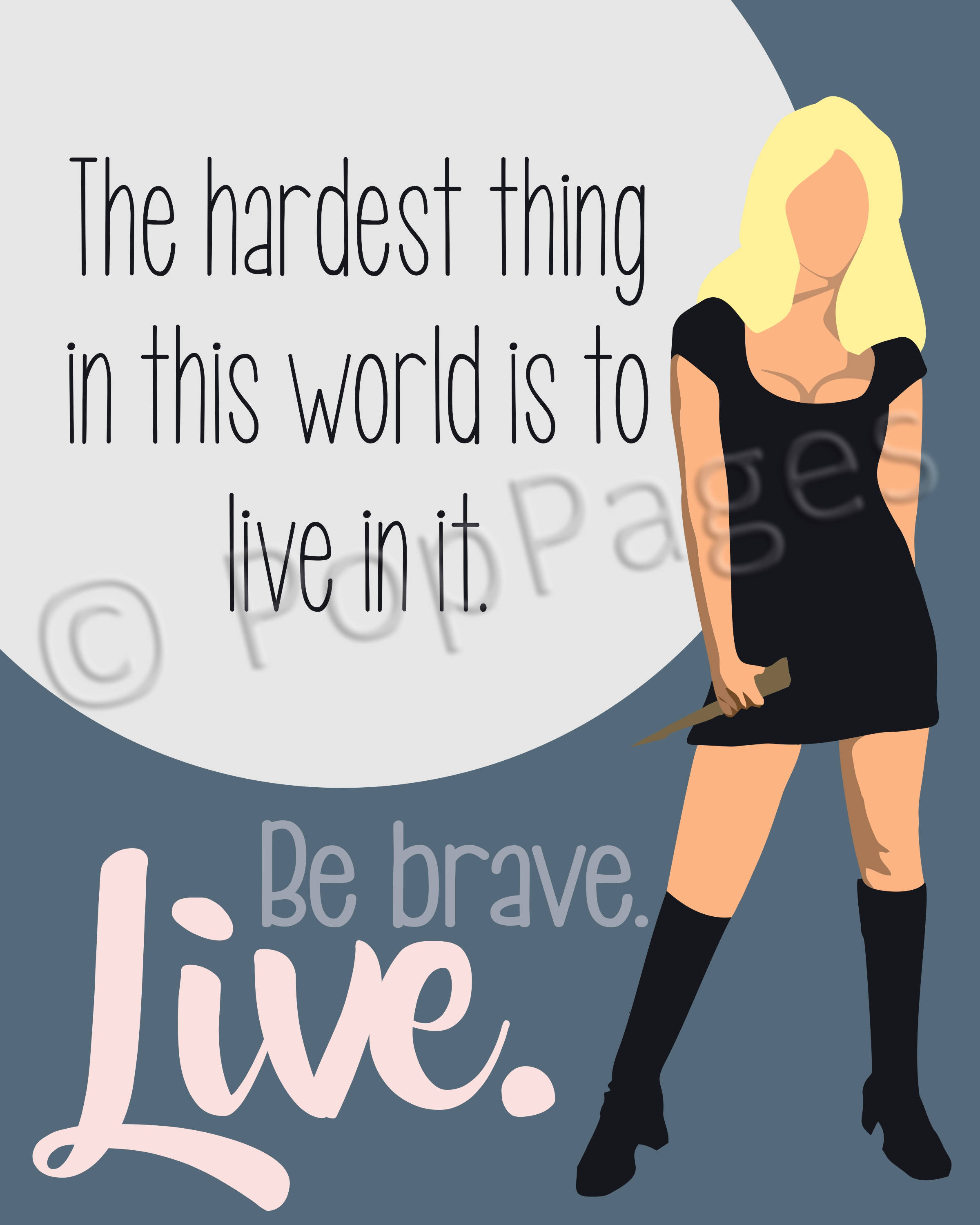 Buffy the Vampire Slayer Printable Quote Poster | BTVS Hardest Thing in ...