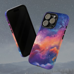 Galaxy Art iPhone 15 case, iPhone 15 Pro case, iPhone 15 Plus case, iPhone 15 Pro Max Case Water color style