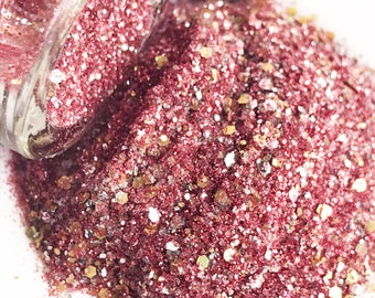 BIODEGRADABLE GLITTER - Eco friendly glitter in Mermaid kiss pink silver gold glitter