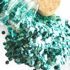 BIODEGRADABLE GLITTER - Eco friendly glitter in Turquoise Tide