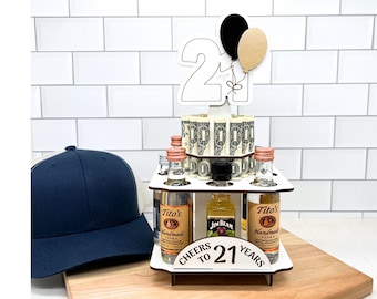 21st Birthday Liquor Bottle Money Cake: Turning 21 Gift for Him