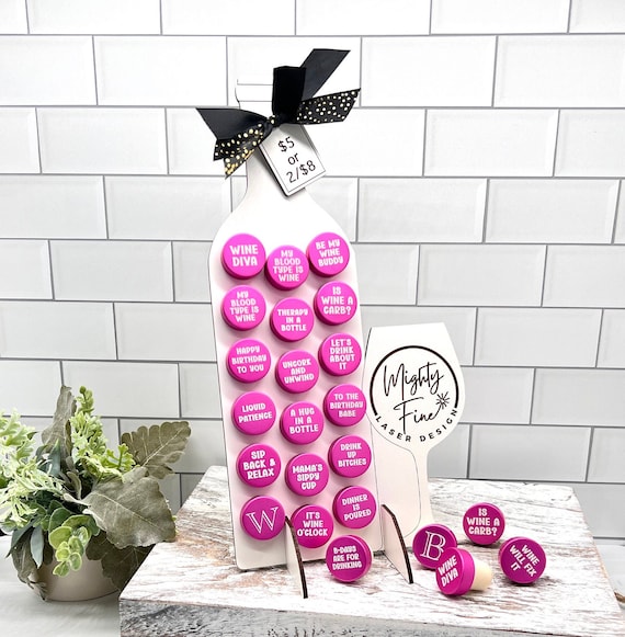 Wine Bottle Stopper Display for Vendor Markets Wine Cork Holder SVG Laser File Etsy